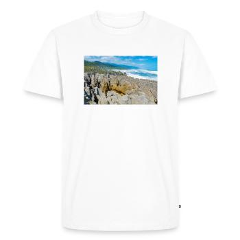Punakaiki Pancake Rocks coastline Paparoa New Zeal - Men's Premium Organic T-Shirt - white - Front - Nico (187cm)