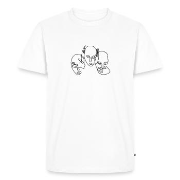See nothing, hear nothing, say nothing - Men's Premium Organic T-Shirt - white - Front - Nico (187cm)