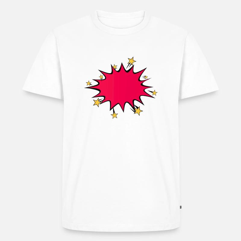 bubble explosion star eclate drawing - Men's Premium Organic T-Shirt - white