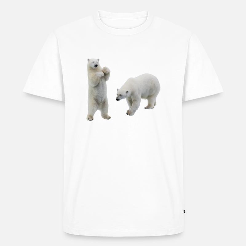 Eisbär - Männer Premium Bio T-Shirt - Weiß