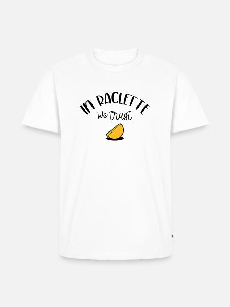 In Raclette We Trust - Men's Premium Organic T-Shirt - white