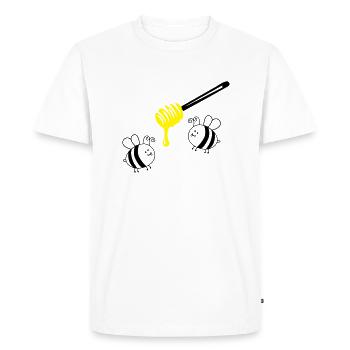 honey bees 2 - T-shirt Premium bio Homme - blanc - Devant - Nico (187cm)