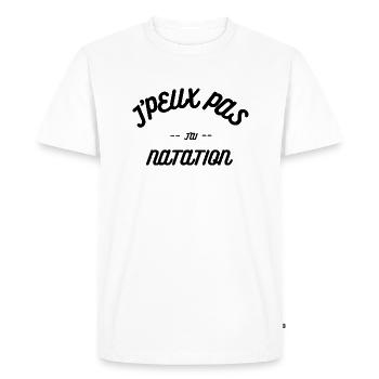 J PEUX PAS J AI NATATION - T-shirt Premium bio Homme - blanc - Devant - Nico (187cm)