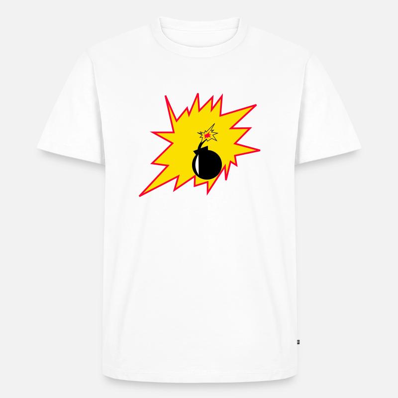 Boom - Männer Premium Bio T-Shirt - Weiß