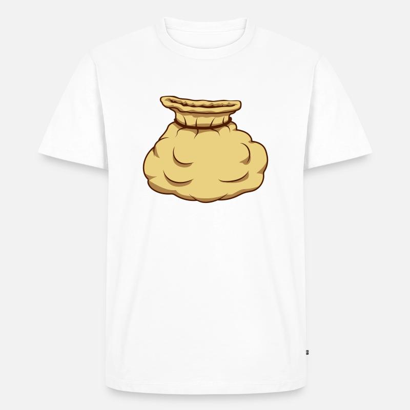 Gefüllter Comic Sack - Männer Premium Bio T-Shirt - Weiß