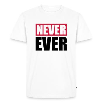 Jamais jamais bar - T-shirt Premium bio Homme - blanc - Devant - Nico (187cm)
