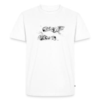 Double lion - T-shirt Premium bio Homme - blanc - Devant - Nico (187cm)