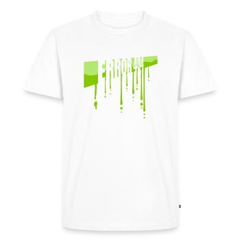 Mucus Drops Error 404 - Men's Premium Organic T-Shirt - white - Front - Nico (187cm)
