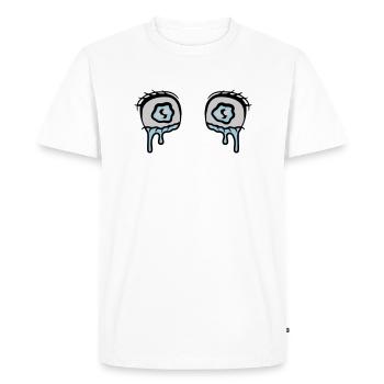 Comic Eyes Tears Sad - Men's Premium Organic T-Shirt - white - Front - Nico (187cm)