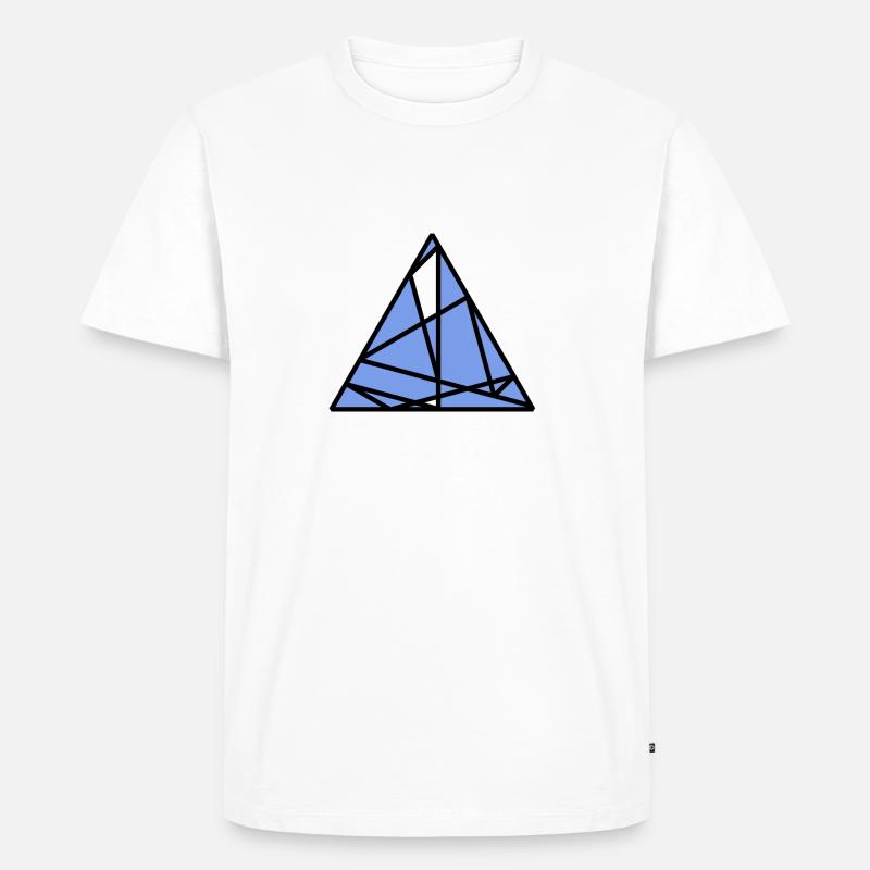broken_triangle - Männer Premium Bio T-Shirt - Weiß