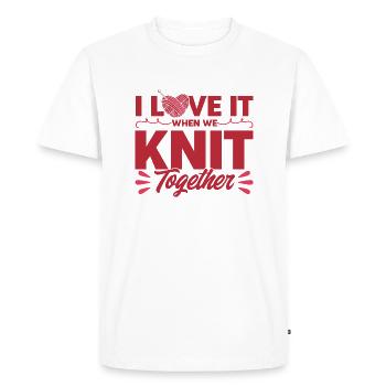 Amateurs de tricot Fil Tricot Tricot Cadeau - T-shirt Premium bio Homme - blanc - Devant - Nico (187cm)