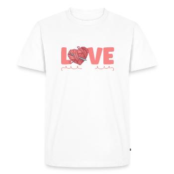 Knitting Knitting Lovers Knitting Gift - Men's Premium Organic T-Shirt - white - Front - Nico (187cm)