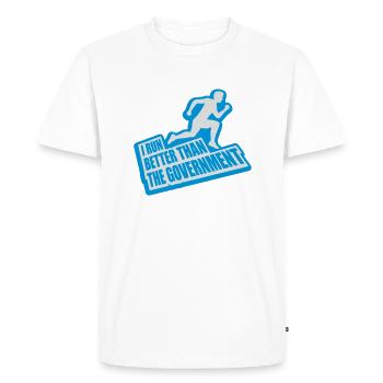 mieux fonctionner que le gouvernement - T-shirt Premium bio Homme - blanc - Devant - Nico (187cm)