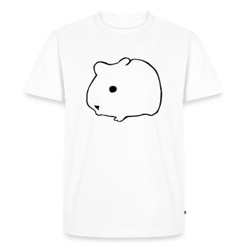 Hamster Cute Animal Rodent Animals Pet Vector 1 - Men's Premium Organic T-Shirt - white - Front - Nico (187cm)
