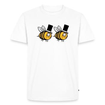 Team Cylinder Hat Bees - T-shirt Premium bio Homme - blanc - Devant - Nico (187cm)