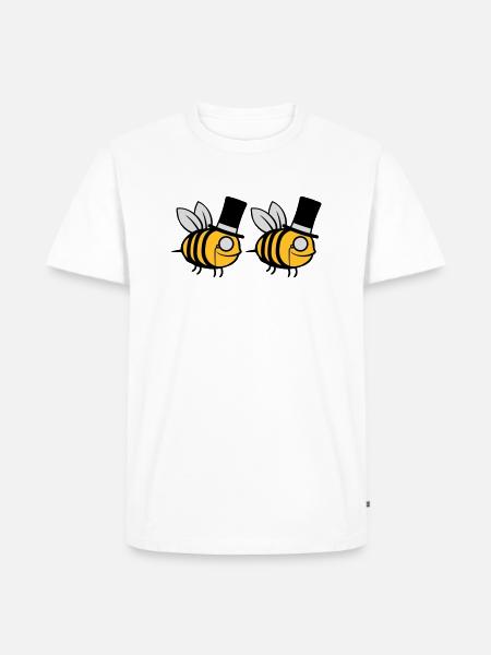 Team Cylinder Hat Bees - Men's Premium Organic T-Shirt - white