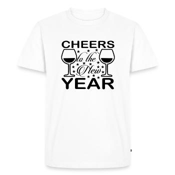 Vive la nouvelle année - T-shirt Premium bio Homme - blanc - Devant - Nico (187cm)