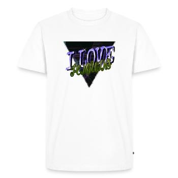 Bday Mignon Pingouin Dictons Empereur Génial Drôle - T-shirt Premium bio Homme - blanc - Devant - Nico (187cm)