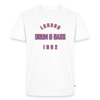 DRUM AND BASS 1992 - Men's Premium Organic T-Shirt - white - Front - Nico (187cm)