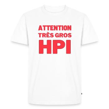 T-shirt Gros HPI - T-shirt Premium bio Homme - blanc - Devant - Nico (187cm)