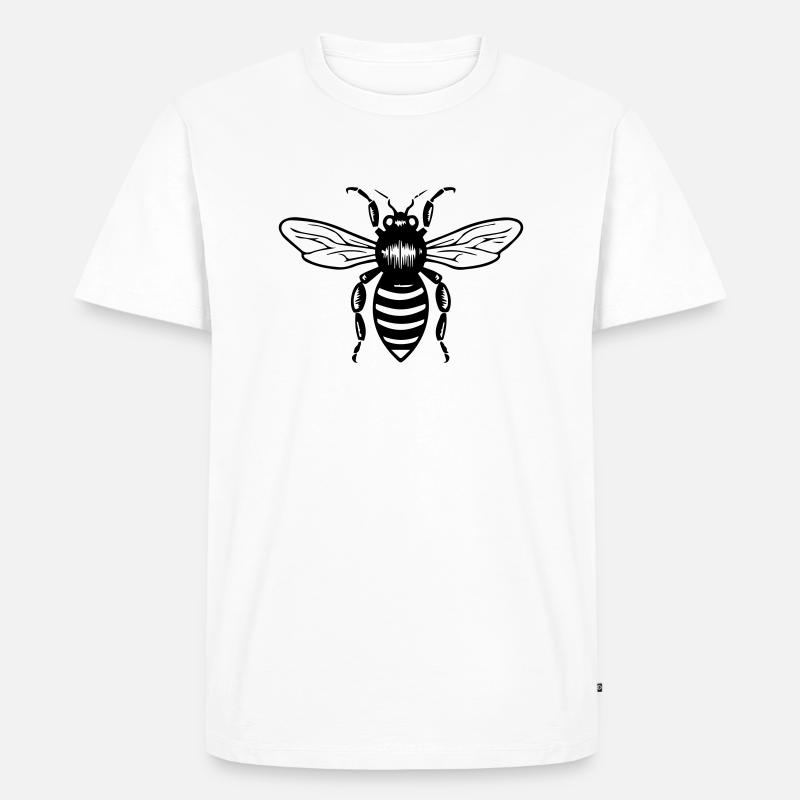 Bienen - Männer Premium Bio T-Shirt - Weiß