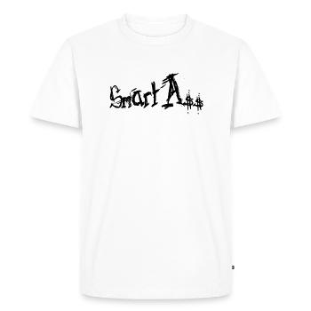 Smart ass - Men's Premium Organic T-Shirt - white - Front - Nico (187cm)