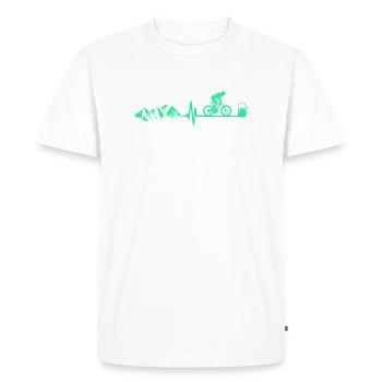 VTT - T-shirt Premium bio Homme - blanc - Devant - Nico (187cm)