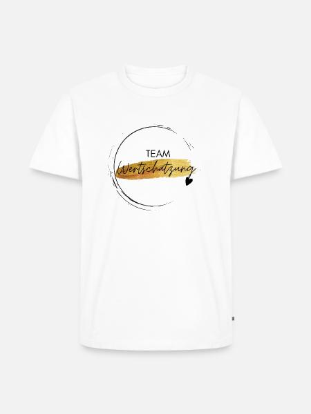 Team Wertschätzung - positives Denken - Männer Premium Bio T-Shirt - Weiß