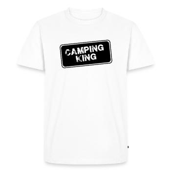 Camping King - Le Maître - T-shirt Premium bio Homme - blanc - Devant - Nico (187cm)