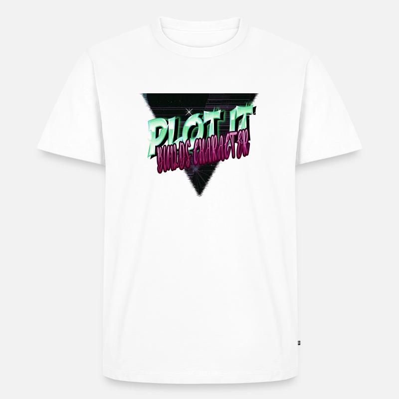 funny present storytelling techniques - Männer Premium Bio T-Shirt - Weiß
