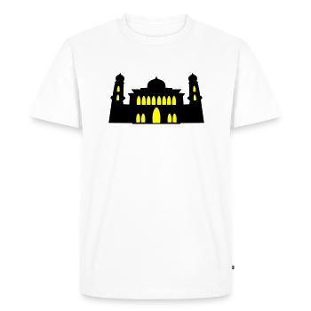 mosquée, silhouette - T-shirt Premium bio Homme - blanc - Devant - Nico (187cm)