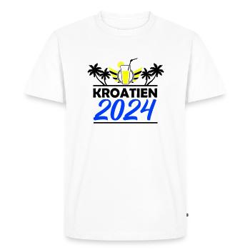 Croatia 2024 - Men's Premium Organic T-Shirt - white - Front - Nico (187cm)