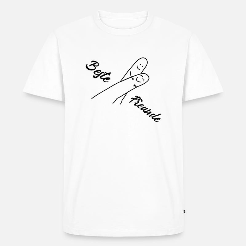 beste freunde - Männer Premium Bio T-Shirt - Weiß