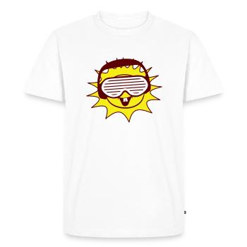 Party Sun Summer Fun Face Cool Music Club - Men's Premium Organic T-Shirt - white - Front - Nico (187cm)