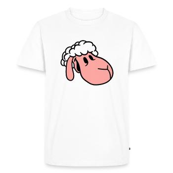 Sheep Face Head Cute Cute Lamb Cool Comic - Men's Premium Organic T-Shirt - white - Front - Nico (187cm)