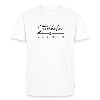 Schweden - Stockholm - Suède - Sverige - T-shirt Premium bio Homme - blanc - Devant - Nico (187cm)