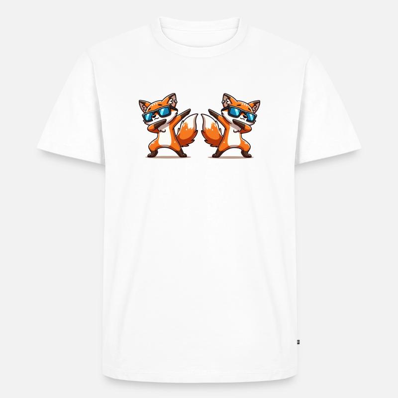 fuchs tier dabbing 2 - Männer Premium Bio T-Shirt - Weiß