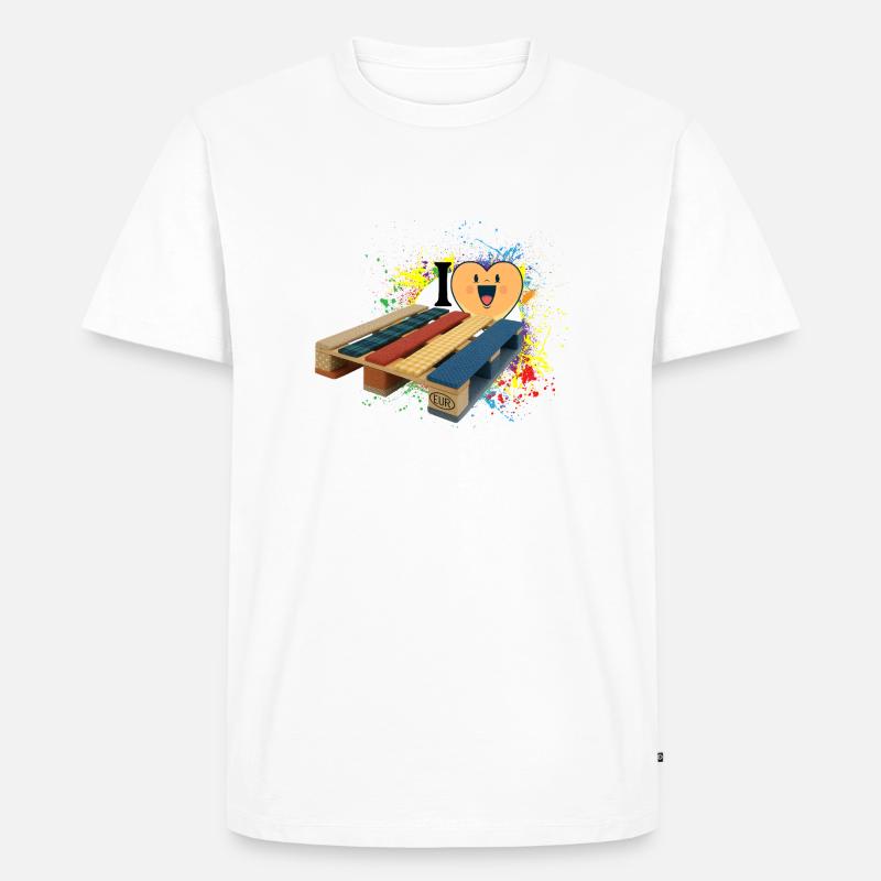 palette eins - Männer Premium Bio T-Shirt - Weiß