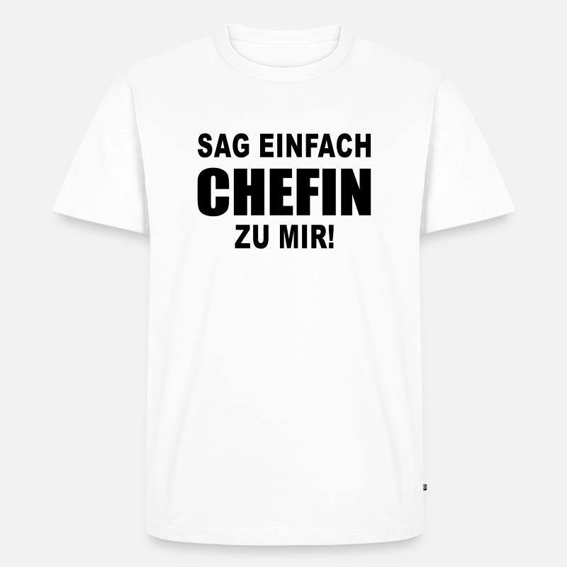 chefin - Männer Premium Bio T-Shirt - Weiß