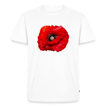 Poppy - Men's Premium Organic T-Shirt - white - Front - Nico (187cm)