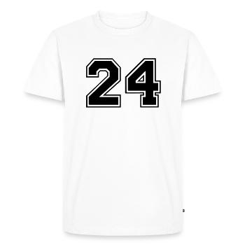 24 - Men's Premium Organic T-Shirt - white - Front - Nico (187cm)
