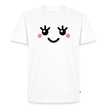 cute_face - T-shirt Premium bio Homme - blanc - Devant - Nico (187cm)