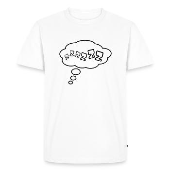 dream bubble dream balloon zzz sleeping - Men's Premium Organic T-Shirt - white - Front - Nico (187cm)