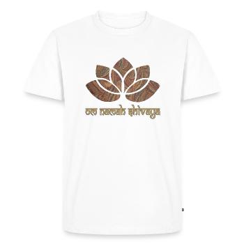 mantra om namah shivaya e 22 - T-shirt Premium bio Homme - blanc - Devant - Nico (187cm)