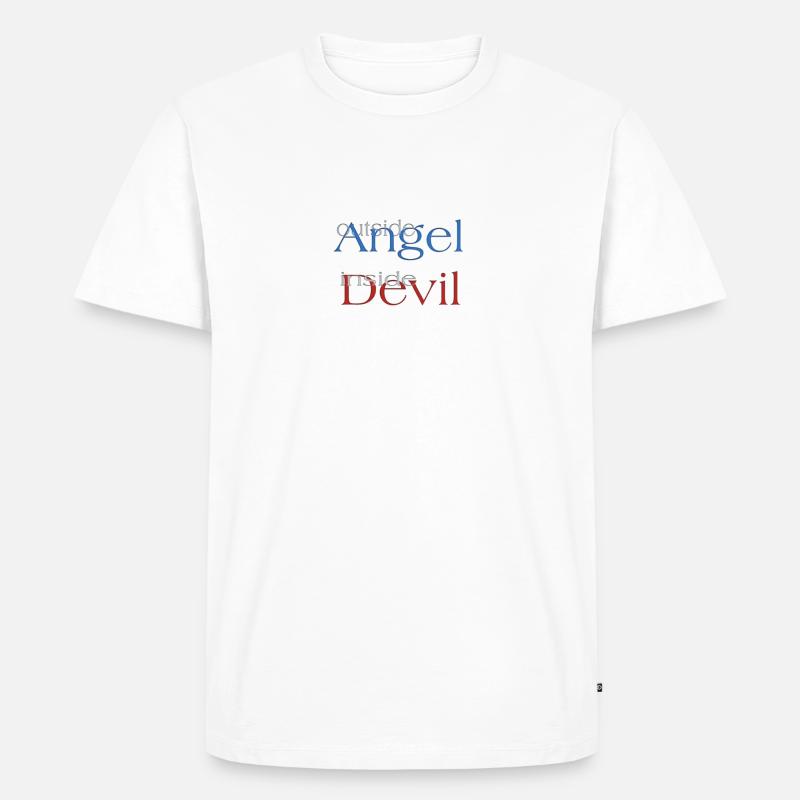 Engel oder Teufel? - Männer Premium Bio T-Shirt - Weiß