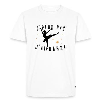 J peux pas j ai danse ballet idée cadeau tshirt - T-shirt Premium bio Homme - blanc - Devant - Nico (187cm)