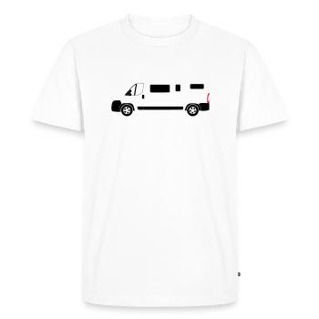 Camping car - T-shirt Premium bio Homme - blanc - Devant - Nico (187cm)