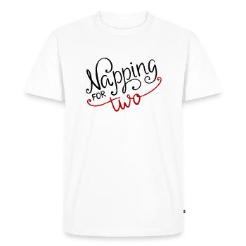 Dormir sieste deux grossesses - T-shirt Premium bio Homme - blanc - Devant - Nico (187cm)