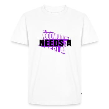 meilleur syndicat badge charpentier ébéniste - T-shirt Premium bio Homme - blanc - Devant - Nico (187cm)