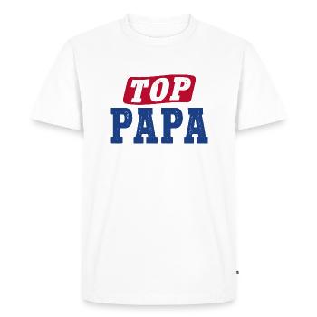 Top Papa - Le Cadeau du Papa Original - T-shirt Premium bio Homme - blanc - Devant - Nico (187cm)